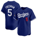 seanshop Los Angeles Dodgers #5 Freddie Freeman Royal  2024 World Series Champions Alternate Limited Stitched Jersey