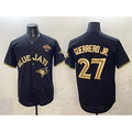 seanshop   Toronto Blue Jays #27 Vladimir Guerrero Jr. Black Gold  2025 American League Champions Limited Stitched Jersey