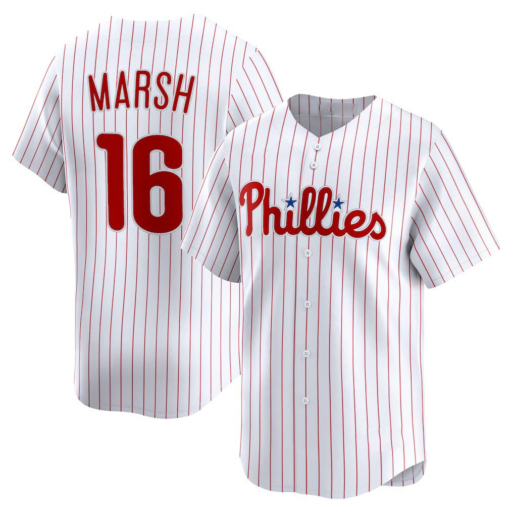 seanshop  Philadelphia Phillies #16 Brandon Marsh White  Home Limited Player Jersey
