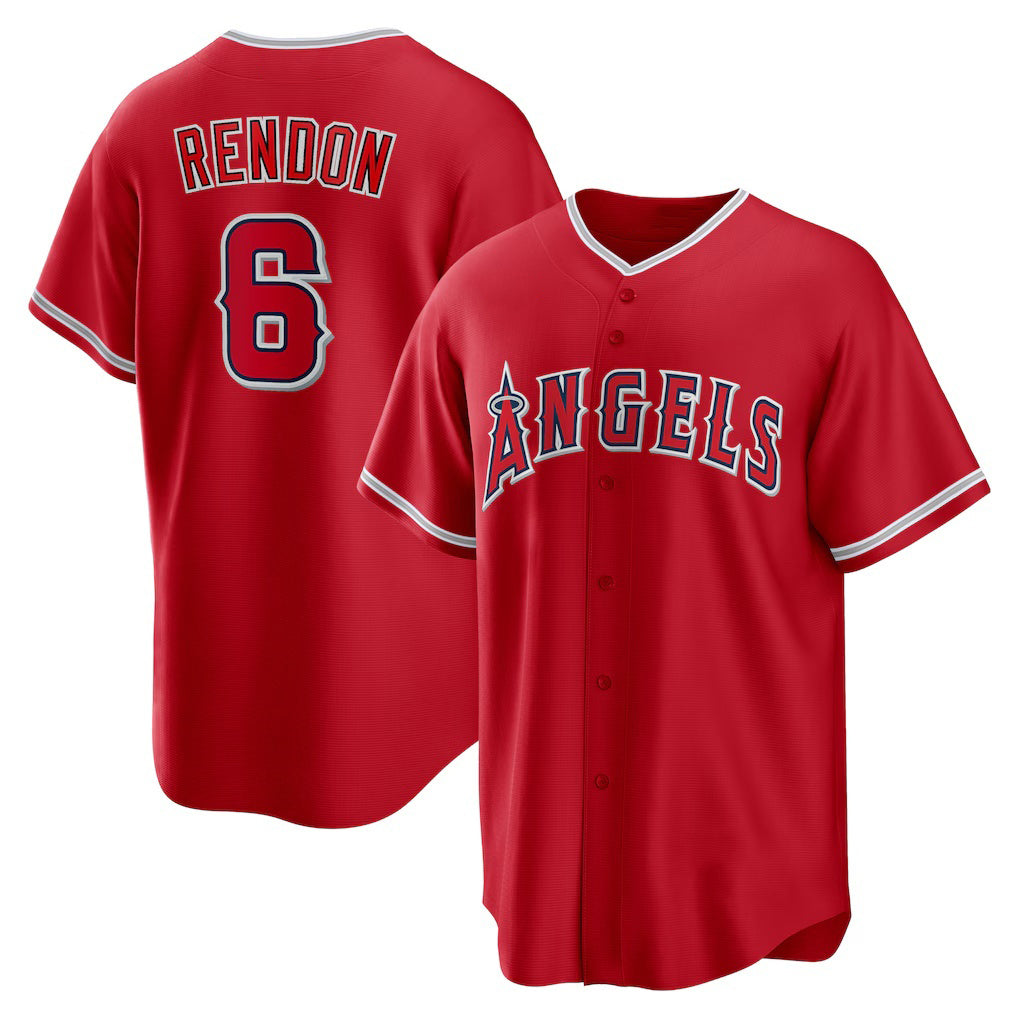 seanshop Los Angeles Angels #6 Anthony Rendon Red  Alternate Replica Player Name Jersey