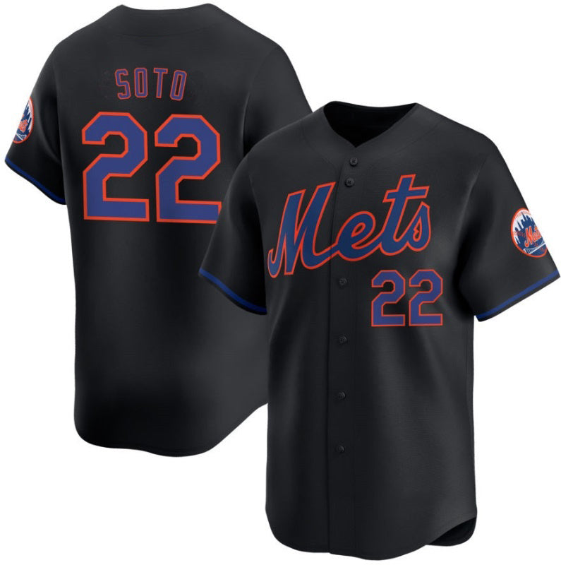 seanshop  New York Mets #22 Juan Soto Black  2024 Alternate Limited Stitched Jersey