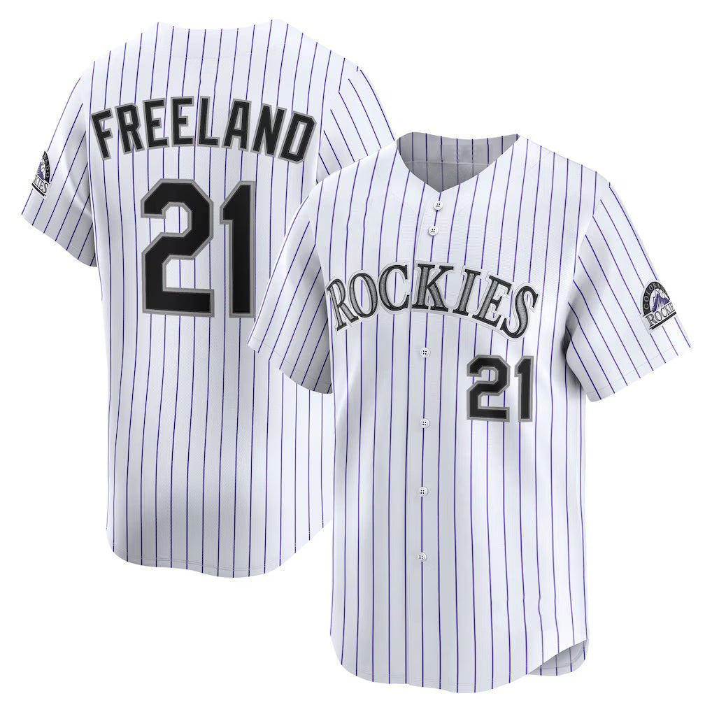 seanshop  Colorado Rockies #21 Kyle Freeland White  Home Limited Player Jersey