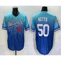 seanshop Los Angeles Dodgers #50 Mookie Betts Blue  2025 City Connect Limited Stitched Jersey