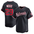 seanshop   Washington Nationals #29 James Wood Navy  Alternate Limited Player Jersey