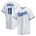 seanshop  Kansas City Royals #11 Maikel Garcia White  Home Replica Jersey