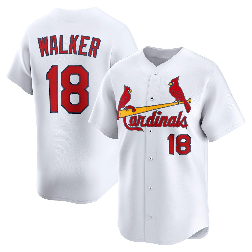 seanshop  St. Louis Cardinals #18 Jordan Walker White  Home Limited Player Jersey