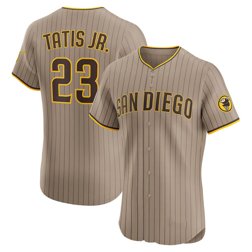 seanshop  San Diego Padres #23 Fernando Tatis Jr. Khaki  Sand Elite Jersey