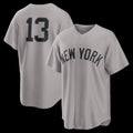 seanshop  New York Yankees #13 Jazz Chisholm Jr. Gray  Road Replica Jersey