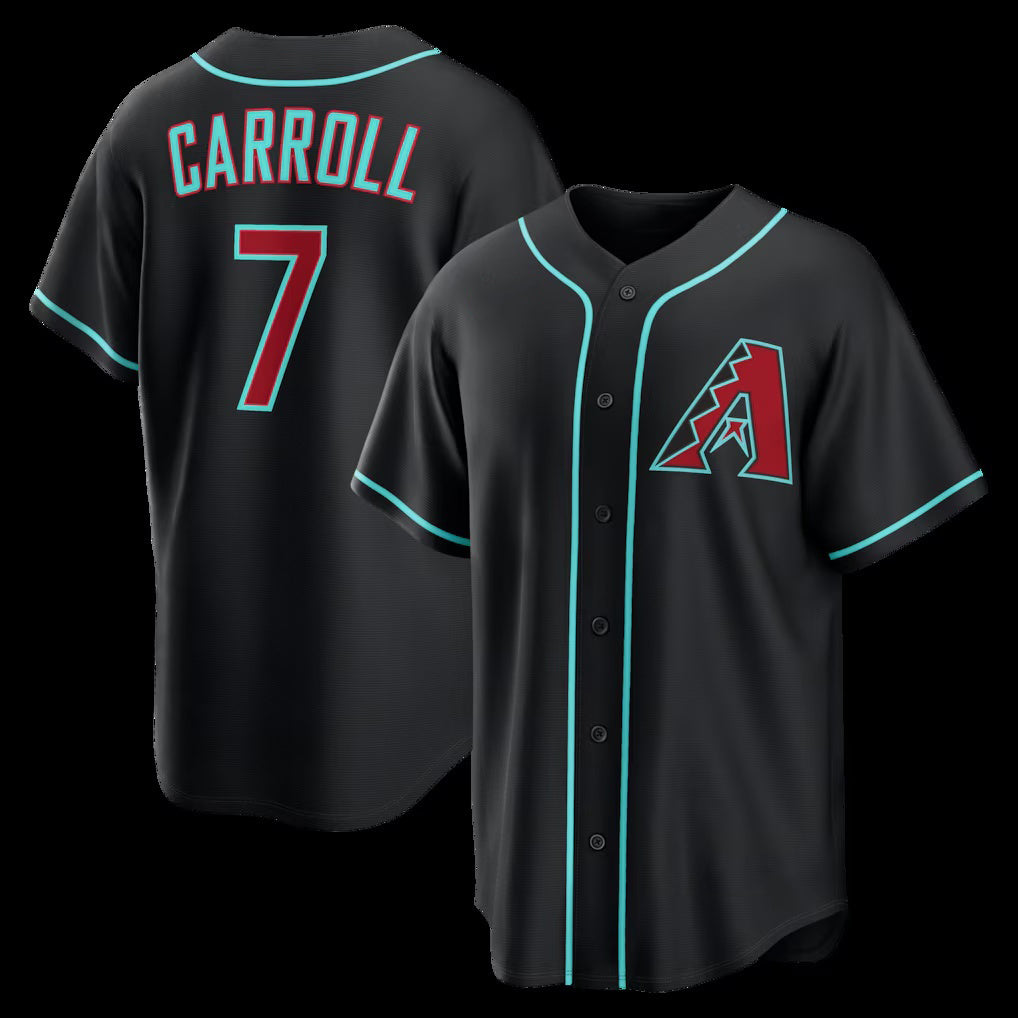 seanshop  Arizona Diamondbacks #7 Corbin Carroll Black  Alternate Replica Jersey
