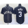 seanshop Houston Astros #3 Jeremy Pena Black  Cool Base Stitched Jersey