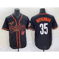 seanshop Baltimore Orioles #35 Adley Rutschman Black  With Patch Cool Base Stitched Jersey