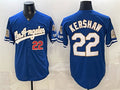 seanshop Los Angeles Dodgers #22 Clayton Kershaw Royal  2026 Gold Collection 9x & B2B Champs Patch Stitched Jersey