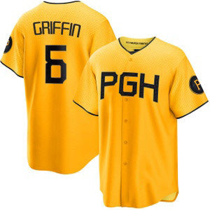 seanshop  Pittsburgh Pirates #6 Konnor Griffin Yellow  City Connect Limited Jersey