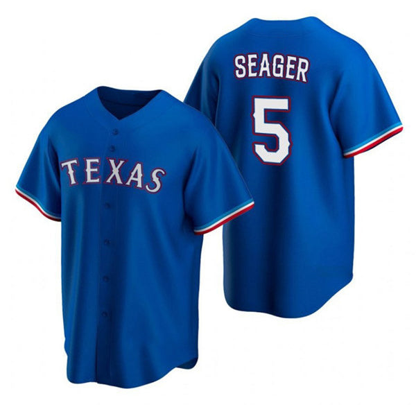 seanshop  Texas Rangers #5 Corey Seager Blue  Cool Base Stitched Jersey
