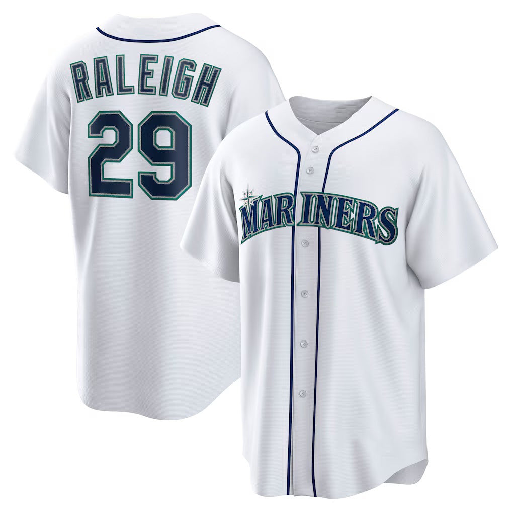 seanshop  Seattle Mariners #29 Cal Raleigh White  Home Replica Player Jersey