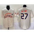 seanshop Houston Astros #27 Jose Altuve Cream  Throwback Cooperstown Collection Limited Stitched Jersey