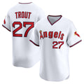 seanshop Los Angeles Angels #27 Mike Trout White  Alternate Limited Jersey