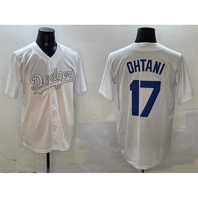 seanshop Los Angeles Dodgers #17 Shohei Ohtani White  Fashion Cool Base Stitched Jersey