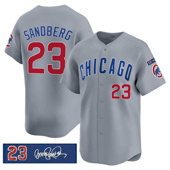seanshop  Chicago Cubs #23 Ryne Sandberg Gray  'Ryne Sandberg Tribute' Vapor Limited V3 Stitched Jersey