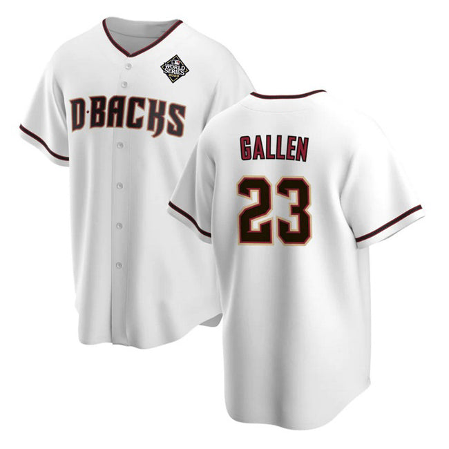 seanshop  Arizona Diamondbacks #23 Zac Gallen White  2023 World Series Cool Base Stitched Jersey