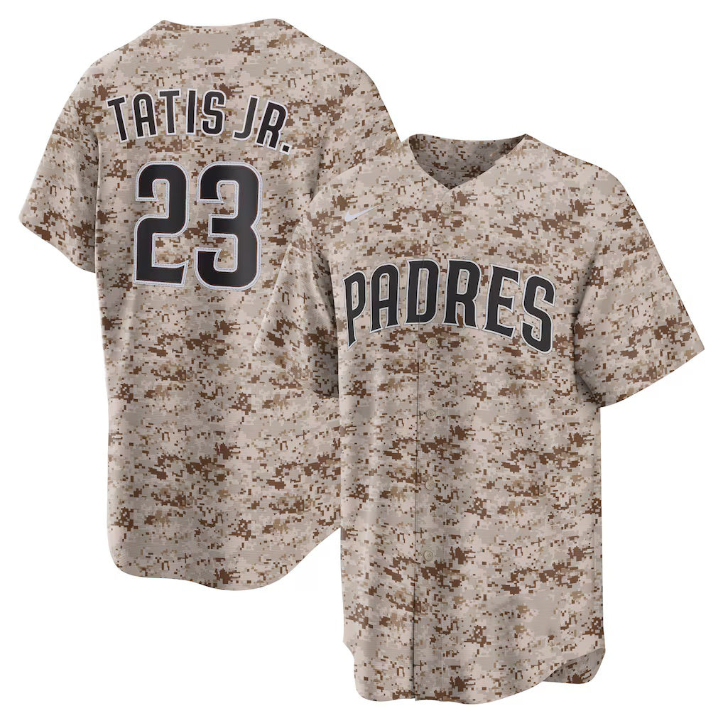 seanshop  San Diego Padres #23 Fernando Tatis Jr. Camo  USMC Alternate Replica Player Jersey
