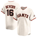seanshop  San Francisco Giants #16 Rafael Devers Cream  Home Limited Player Jersey