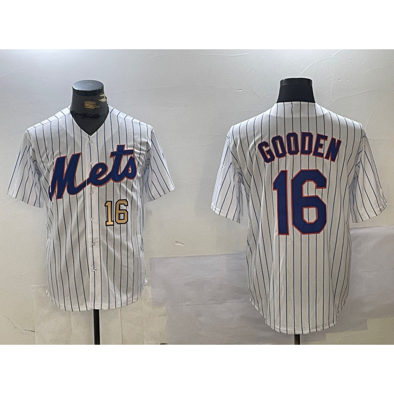 seanshop  New York Mets #16 Dwight Gooden White  Cool Base Stitched Jerseys