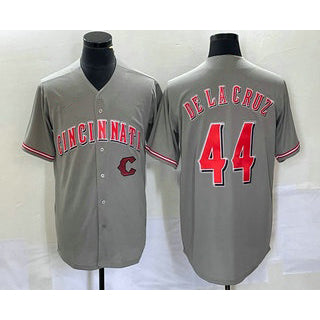 seanshop Cincinnati Reds #44 Elly De La Cruz Grey  Cool Base Stitched Jersey