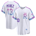 seanshop  Kansas City Royals #13 Salvador Perez White  2026 City Connect Stadium Jersey