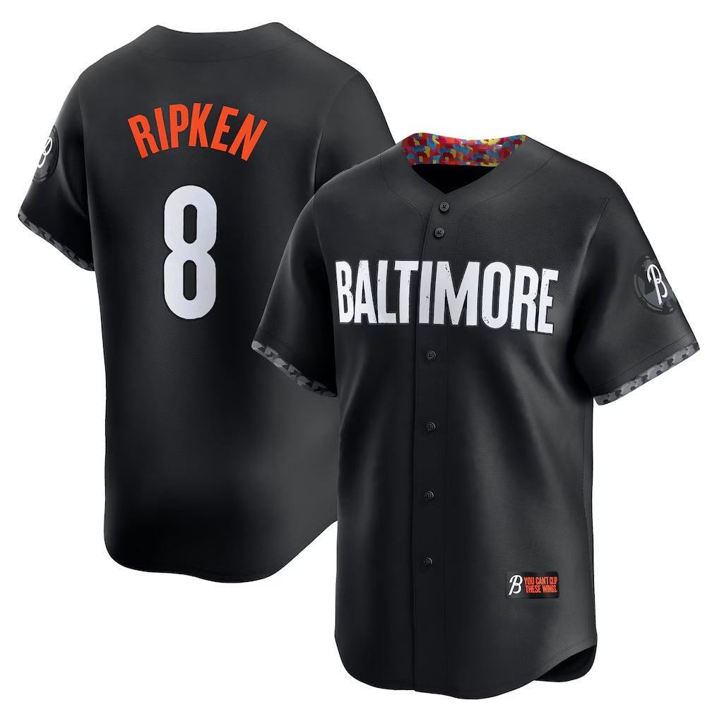 seanshop Baltimore Orioles #8 Cal Ripken Jr. Black  City Connect Limited Player Jersey