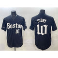 seanshop Boston Red Sox #10 Trevor Story Black  Gothic Vapor Limited Stitched Jersey
