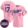 seanshop Los Angeles Dodgers #17 Shohei Ohtani Pink  2025 Tokyo Series Limited Stitched Jersey