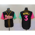 seanshop  San Diego Padres #3 Jackson Merrill Black  NEW 2023 City Connect Cool Base Stitched Jersey