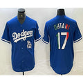 seanshop Los Angeles Dodgers #17 Shohei Ohtani Mexico Blue  Cool Base Stitched Jersey 2