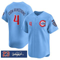seanshop  Chicago Cubs #4 Pete Crow-Armstrong Blue  'Ryne Sandberg Tribute' Vapor Limited V3 Stitched Jersey