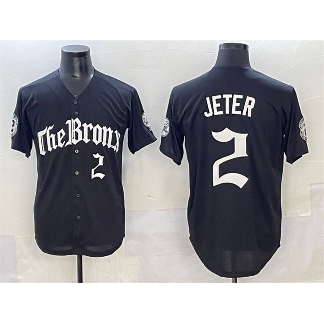seanshop  New York Yankees #2 Derek Jeter Black  'Gothic Legacy Edition' Vapor Premier Limited Stitched Jersey