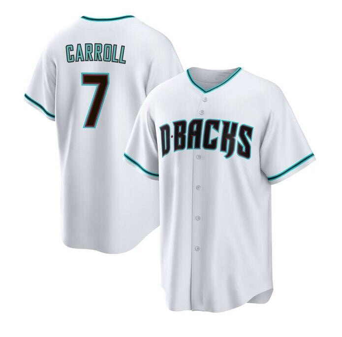seanshop  Arizona Diamondbacks #7 Corbin Carroll White  Cool Base Stitched Jerseys
