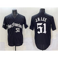 seanshop  San Francisco Giants #51 Jung Hoo Lee Black  'Gothic Fog Edition' Vapor Premier Limited Stitched Jersey
