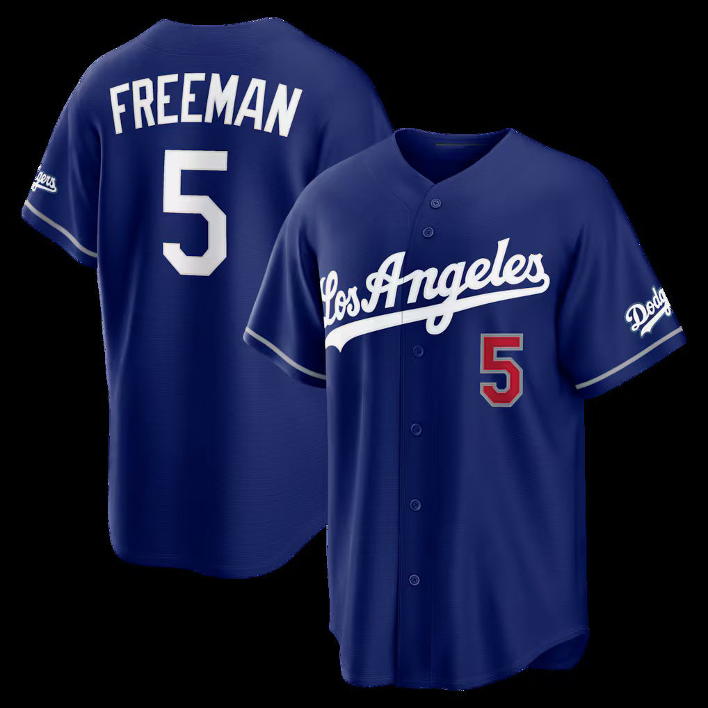 seanshop Los Angeles Dodgers #5 Freddie Freeman Royal  Alternate Stadium Jersey