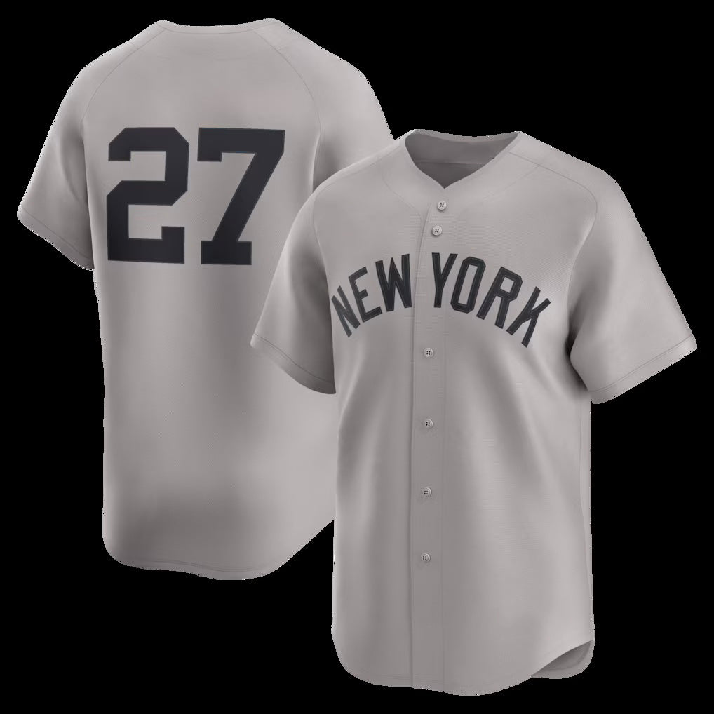 seanshop  New York Yankees #27 Giancarlo Stanton Gray  Road Limited Player Jersey