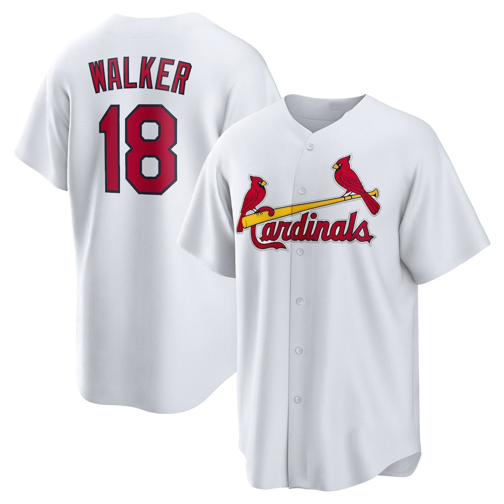 seanshop  St. Louis Cardinals #18 Jordan Walker White  Home Official Replica Player Jersey